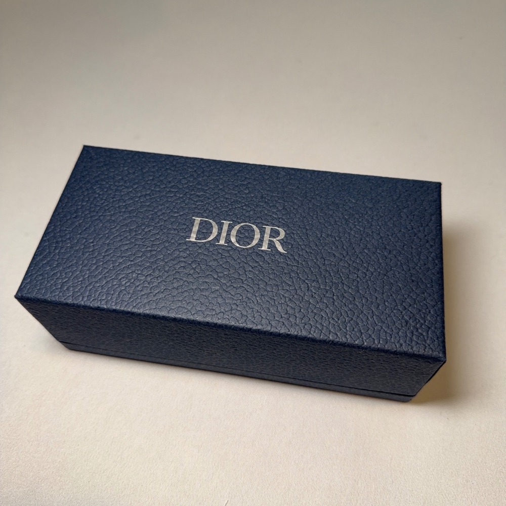 Dior Gift Box Navy Blue Pebbled Logo‎ with Authenticity Cards Designer